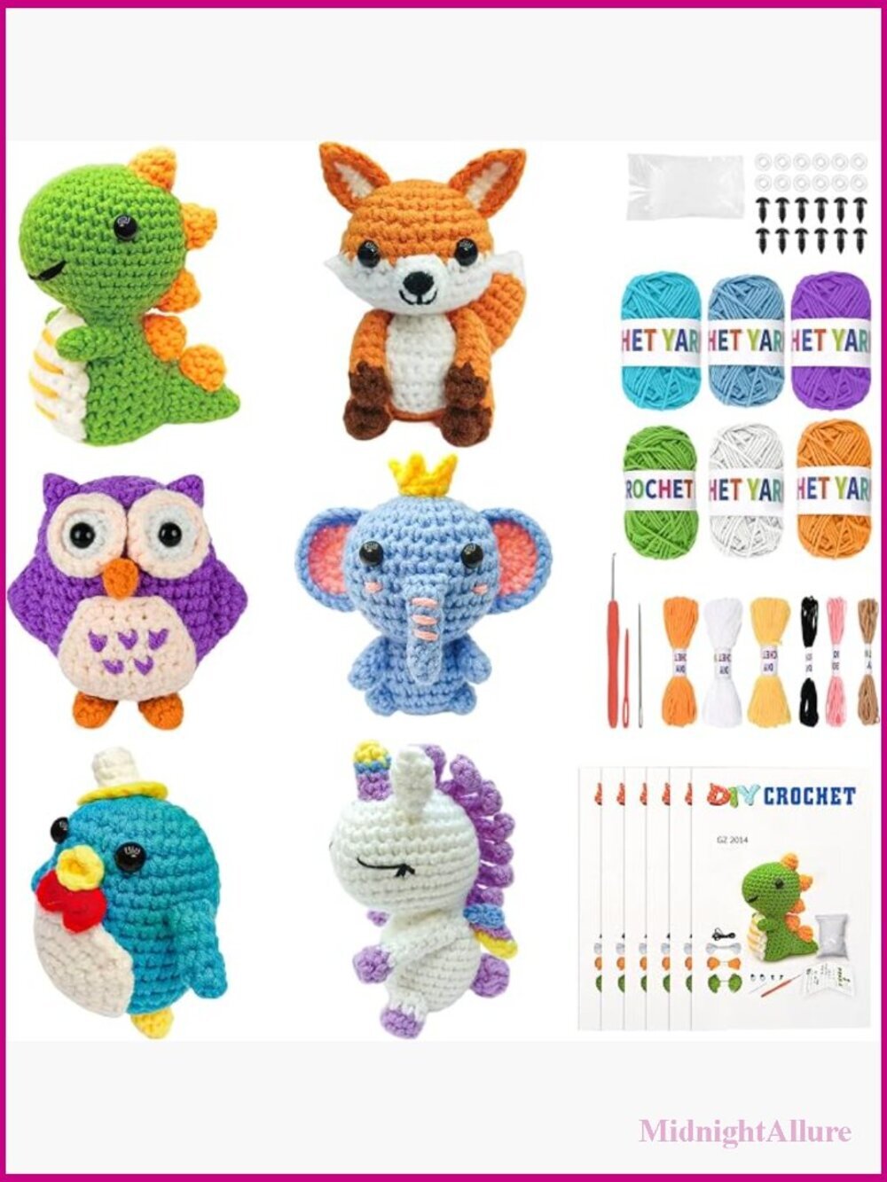 Crochet Kit for Beginners - 6 Projects with Video Tutorials